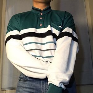 90s style long sleeve polo